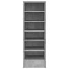 vidaXL Schoenenkast 31,5x35x90 cm bewerkt hout betongrijs