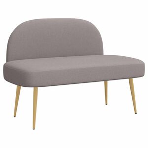 vidaXL Beklede bank met rugleuning Taupe 110 x 60 x 76 cm