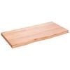 vidaXL Tafelblad 80x40x(2-4) cm behandeld massief eikenhout lichtbruin