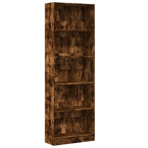 vidaXL Boekenkast 60x24x176 cm bewerkt hout gerookt eikenkleurig