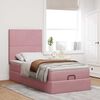 vidaXL Ottoman bed met matrassen 90x200cm fluweel roze