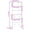 vidaXL Hoge kast 69,5x34x180 cm bewerkt hout sonoma eikenkleurig
