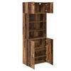 vidaXL Opbergkast Oud Hout 80 x 42,5 x 225 cm Bewerkt hout