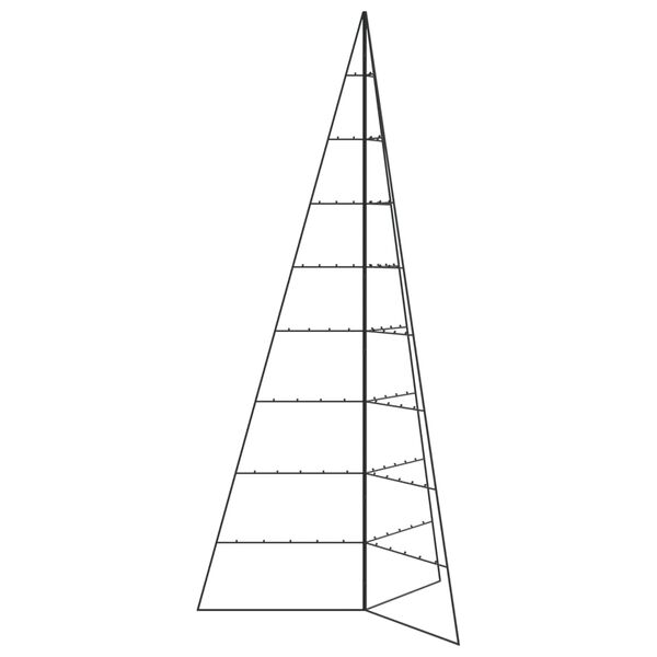 vidaXL Kerstdecoratie kerstboom 210 cm metaal zwart