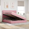 vidaXL Opslag bed met matras met matras Roze 160 x 200 cm Fluweel