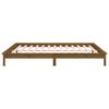 vidaXL Bedframe LED massief hout honingbruin 160x200 cm