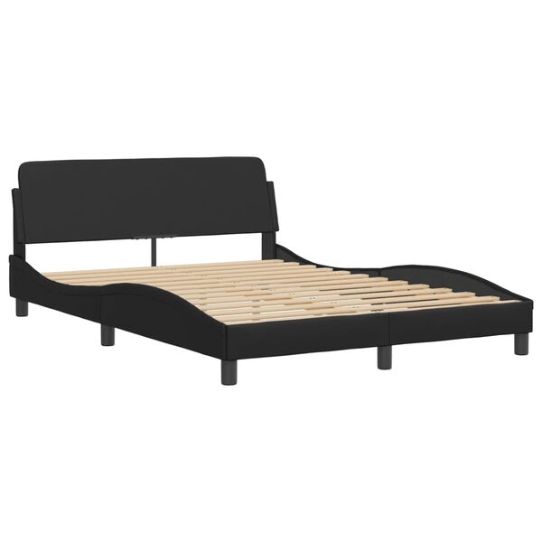 vidaXL Bed "Viana" met matras kunstleer zwart 120x200 cm
