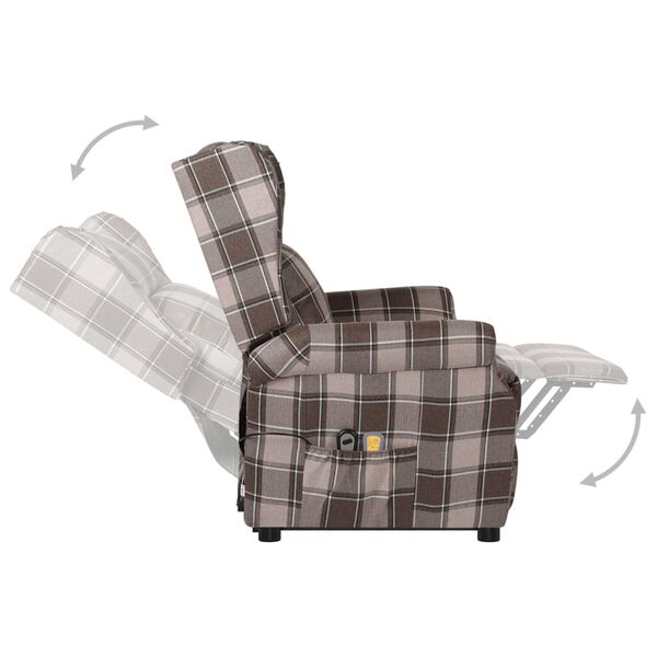 vidaXL Sta-op-massagestoel stof beige