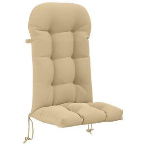 vidaXL Zon Loungerkussen PUTTEN 100% Polyester Beige 48 x 112 x 10 cm