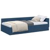 vidaXL Hoekbedframe met hoofdeinde Blauw 90 cm x 200 cm Fluweel