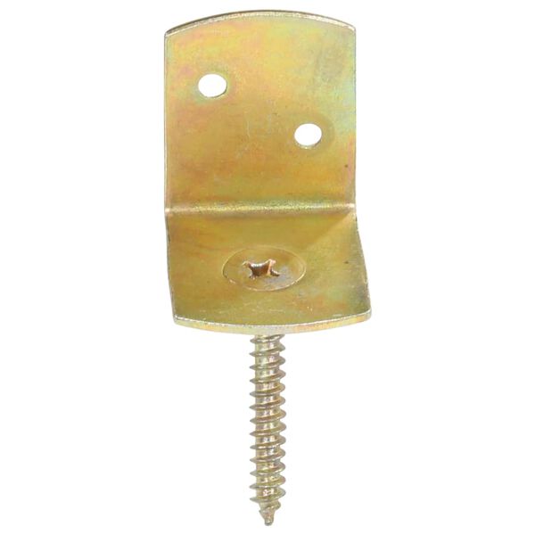 vidaXL Hekpaneelbeugels 24 st L-vorm gegalvaniseerd metaal