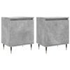 vidaXL Nachtkastjes 2 st 40x30x50 cm bewerkt hout betongrijs