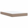vidaXL Boxspring met matras kunstleer cappuccinokleurig 120x200 cm