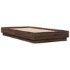 vidaXL Bedframe zonder matras bewerkt hout bruin eikenkleur 90x190 cm