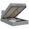 vidaXL Ottoman Bed met Matrassen en LED Lichtgrijs 120 x 200 cm Stof