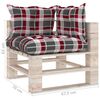 vidaXL 9-delige Loungeset met kussens pallet grenenhout