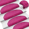 vidaXL Trapmatten 15 st 65x21x4 cm Roze Halfrond Groot