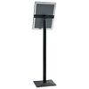 vidaXL Pedestal Posterstand Zilver a4 PVC en gietijzer