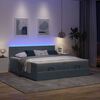 vidaXL Ottoman bed met matrassen en LED's 180x200cm fluweel