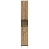 vidaXL Badkamer Kast met lade Artisan Eiken 31,5 x 33 x 190 cm