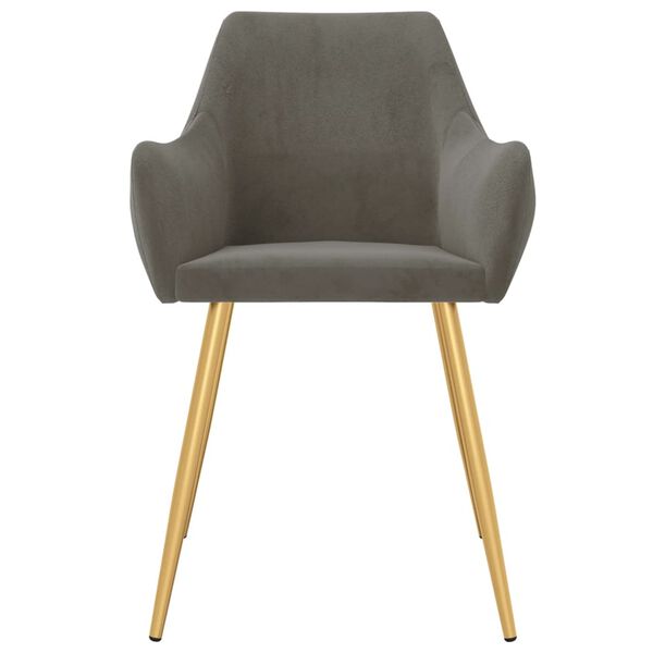 vidaXL Eetkamerstoelen 4 st fluweel donkergrijs