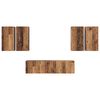 vidaXL Tv-meubelset Wandgemonteerd 6 pcs Oud Hout Bewerkt hout
