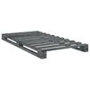 vidaXL Bedframe met hoofdbord massief grenenhout grijs 100x200 cm