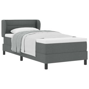 vidaXL Boxspringbed met matras Donkergrijs 80 x 200 cm Stof