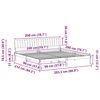 vidaXL Bedframe Wit en lichtgrijs 200 x 200 cm Massief grenenhout