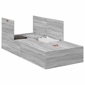 vidaXL Opbergbedframe met opslag Grijs Sonoma 80 x 200 cm Bewerkt hout