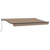 vidaXL Uitschuifbare luifel Taupe 600 &times; 350 cm Polyester en Aluminium
