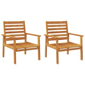 vidaXL Tuinfauteuil 2 stuks 66,5 x 65 x 81 cm massief acaciahout