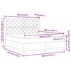vidaXL Boxspringbed met matras Lichtgrijs 180 x 200 cm Fluweel