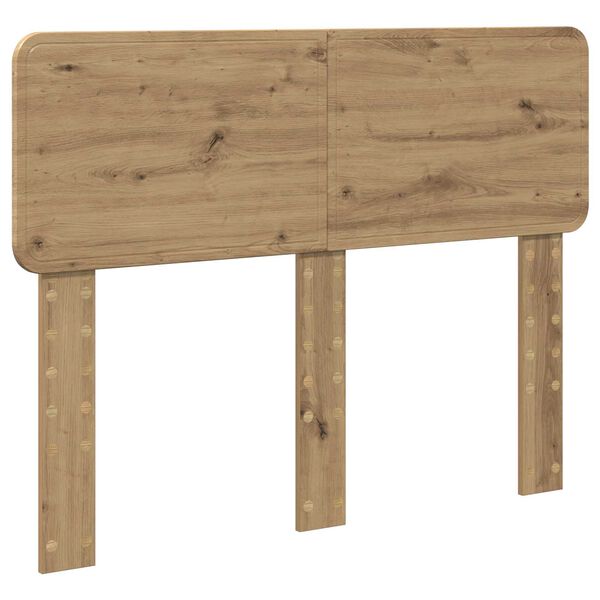 vidaXL Hoofdbord met hoofdeinde Artisan Eiken 120 cm Bewerkt hout