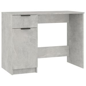 vidaXL Bureau 100x50x75 cm bewerkt hout betongrijs