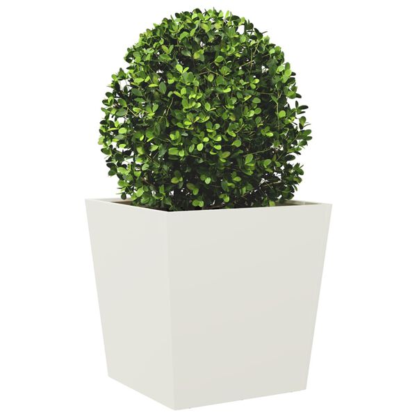 vidaXL Plantenbak 50x50x50 cm staal wit