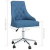 vidaXL Eetkamerstoelen 2 st draaibaar stof blauw