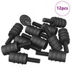 vidaXL Standoff Schroef 12 st Zwart M4 Rubber en Staal