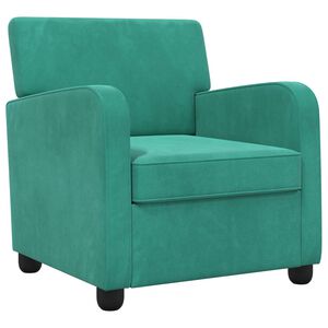 vidaXL Fauteuil Turquoise fluweel