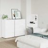 vidaXL Opslagkasten 2 pcs Hoogglans wit 60 x 48 x 105 cm Bewerkt hout