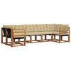 vidaXL Buiten bankenset met kussen 7 pcs Natuurlijk en Beige