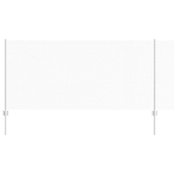 vidaXL Hek met Paal Zilver 1 x 50 m Staal