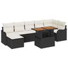 vidaXL Tuin Sofa Set 8 st Zwart en cr&egrave;me