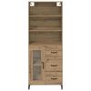vidaXL Hoge kast Artisan Eiken 69,5 x 34 x 180 cm Bewerkt hout