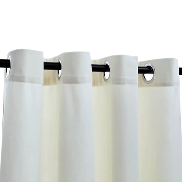 vidaXL Gordijn verduisterend met ringen 2 st 140x175 cm fluweel cr&egrave;me