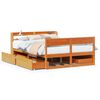 vidaXL Bedframe zonder matras massief grenenhout wasbruin 150x200 cm