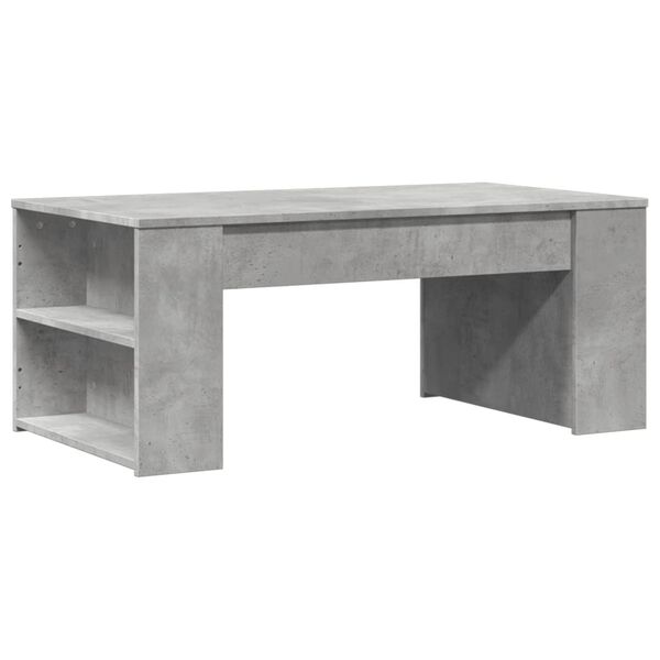 vidaXL Salontafel 102x55x42 cm bewerkt hout betongrijs