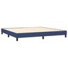 vidaXL Boxspring met matras en LED stof blauw 200x200 cm
