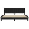 vidaXL Bedframe zonder matras "Hanko" stof zwart 180x200 cm
