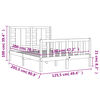 vidaXL Bedframe zonder matras massief grenenhout wit 120x200 cm